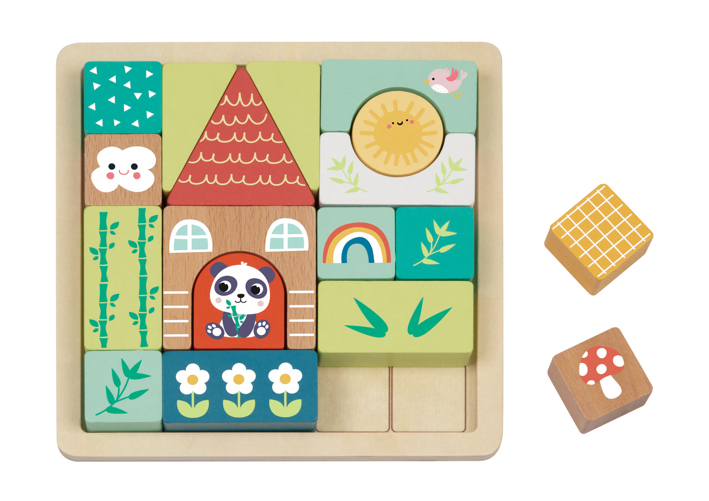 puzzle din lemn cu Piese mari, ușor de apucat si Margini rotunjite pentru siguranță