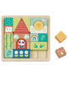 puzzle din lemn cu Piese mari, ușor de apucat si Margini rotunjite pentru siguranță
