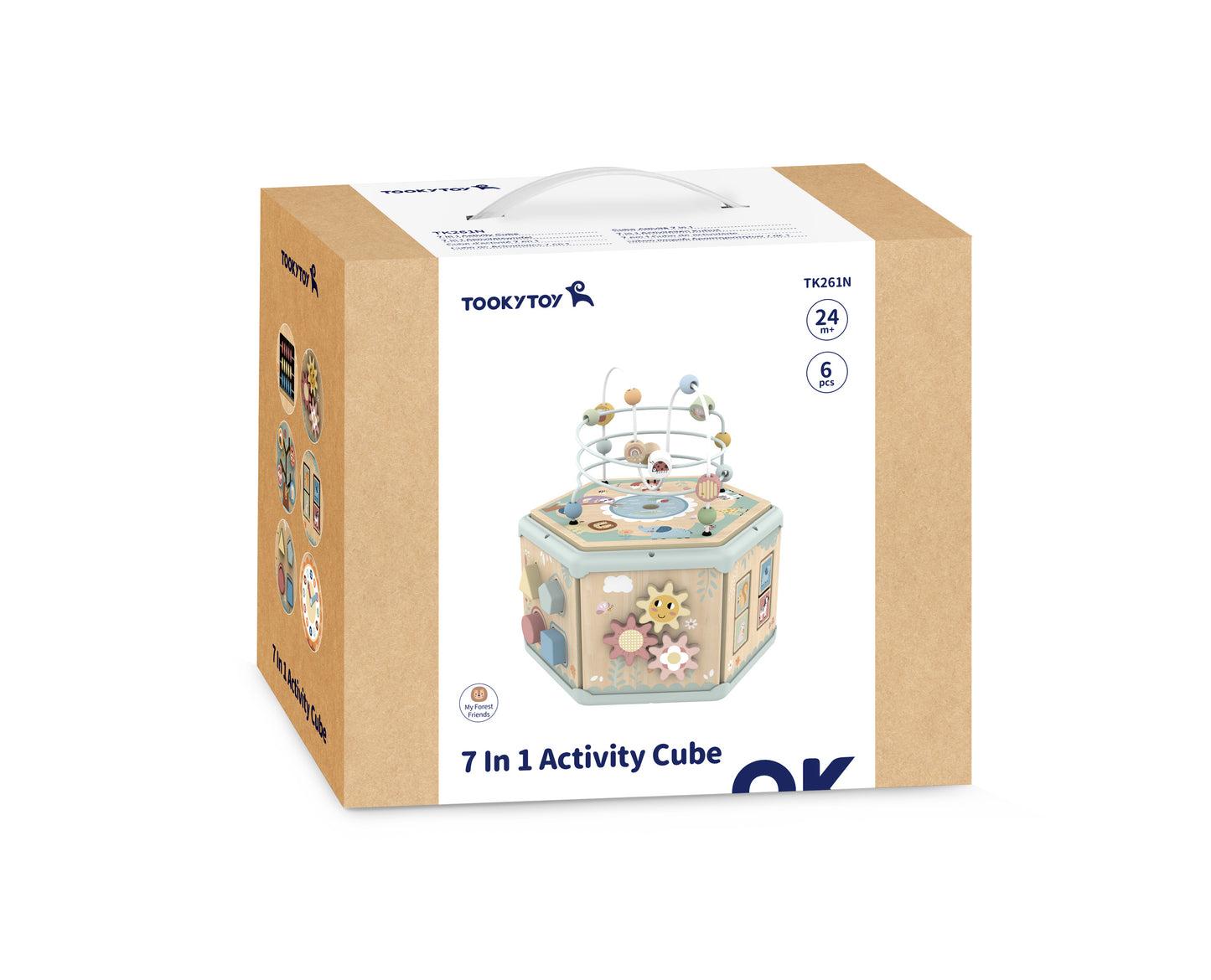 Cub de Activități 7 în 1 – Jucărie Educativă din Lemn | 12+ luni