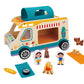 Mașinuță de camping (RV) din lemn – jucărie Montessori naturală, durabilă și sigură, Perfectă pentru copii creativi 
