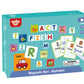 Puzzle magnetic alfabet copii – cutie educativă 3+ ani