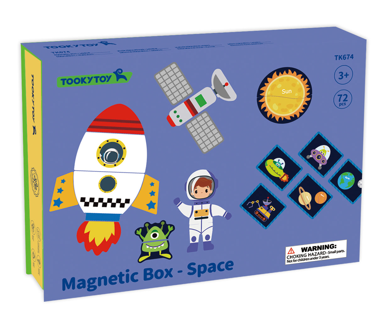 Puzzle magnetic spațiu copii – Carte educativă 3+ ani