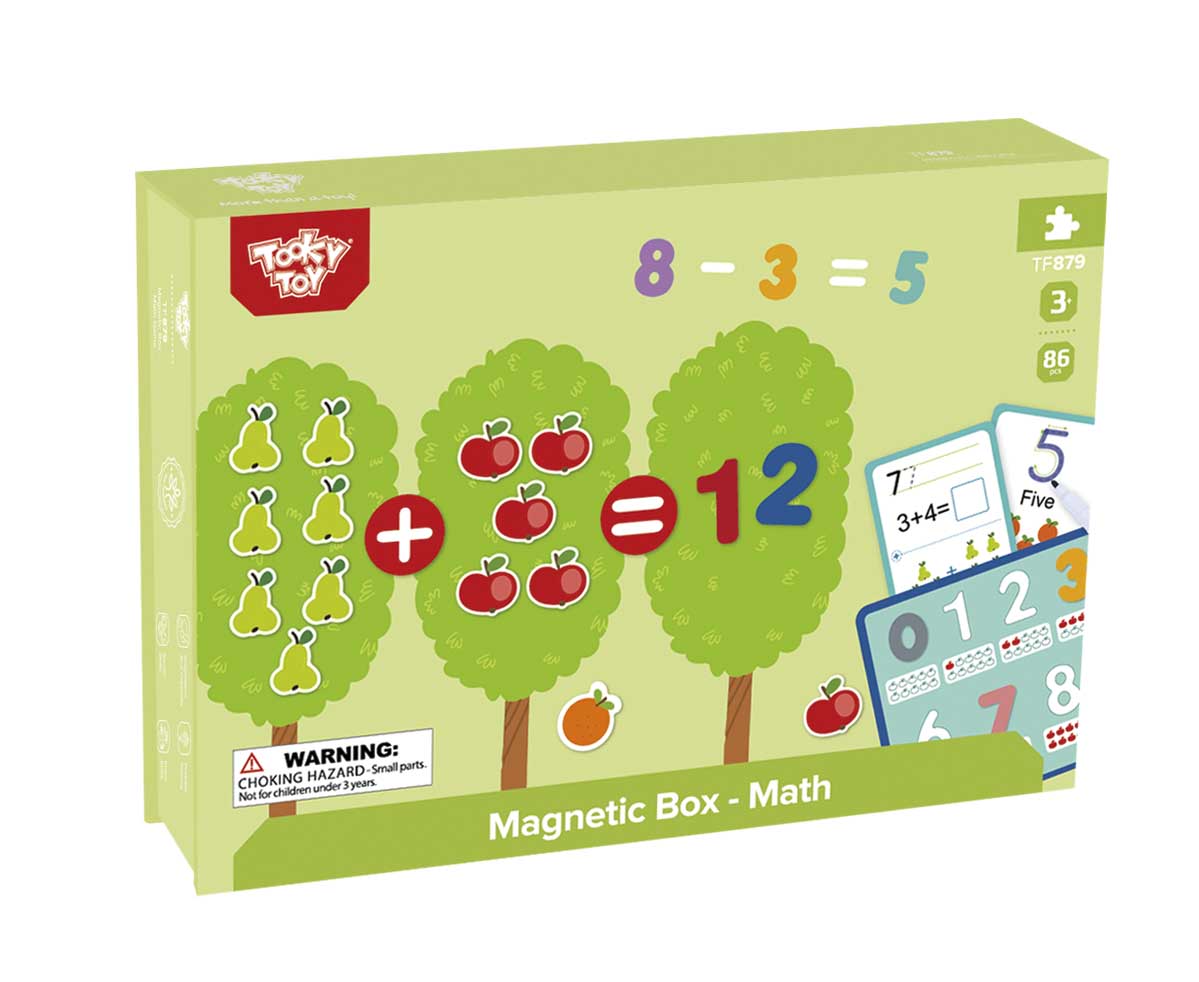 Cutie magnetică educativă Tooky Toy cu cifre și semne matematice. Ajută copiii să învețe 