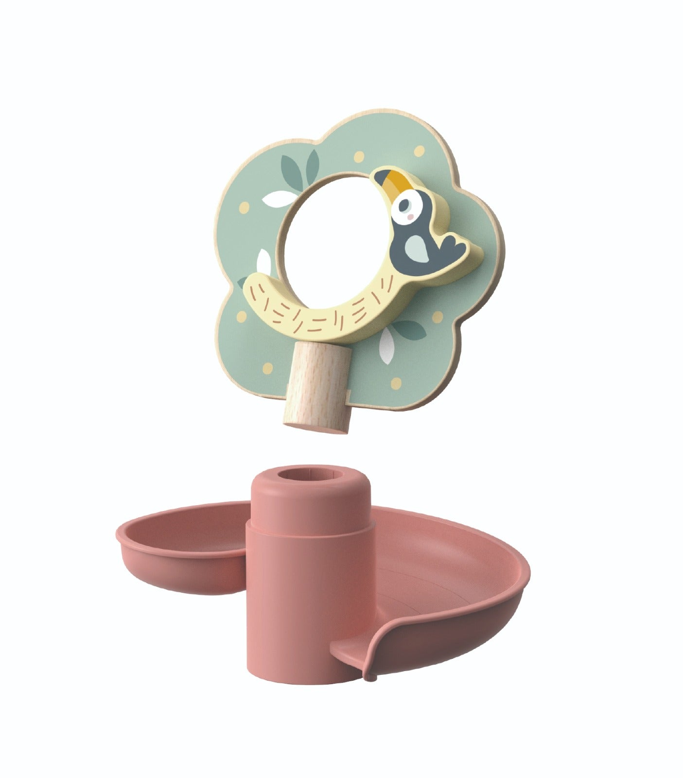 Turn cu bile în spirală inspirat Montessori, ideal pentru dezvoltarea coordonării și a atenției.