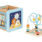 Cub de Activități din Lemn – Tema Spațială – Jucărie educativă Montessori 18+ luni