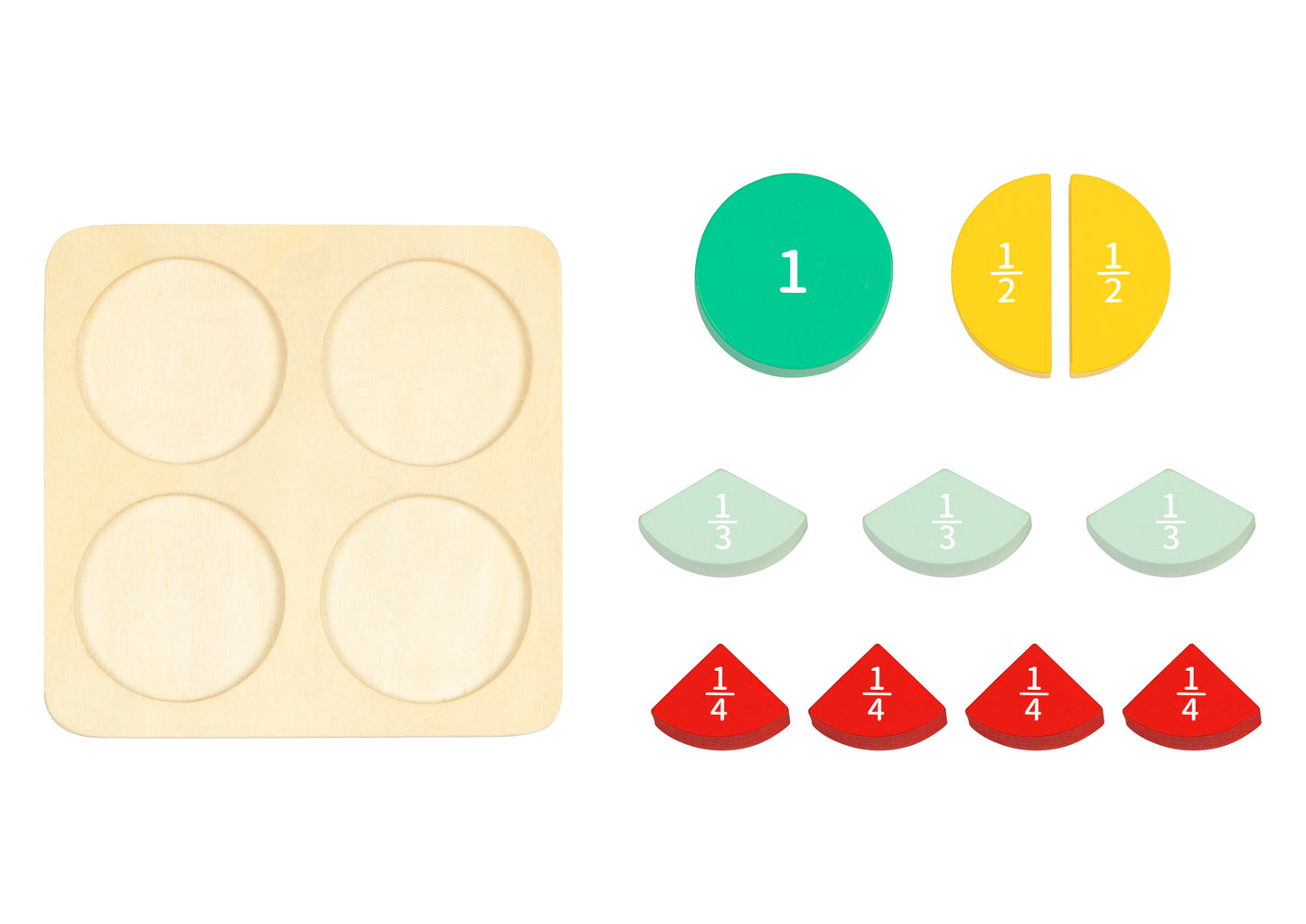 Puzzle educativ din lemn pentru copii – învață fracțiile și împărțirea prin joacă