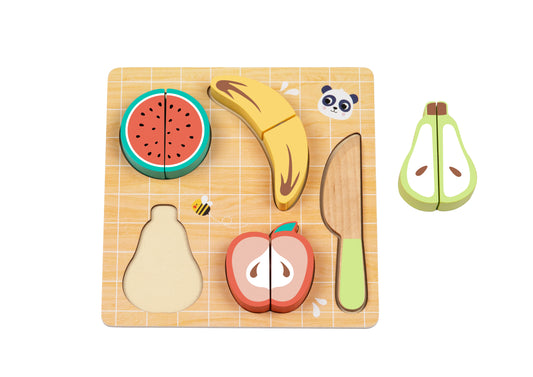 Jucărie din lemn cu fructe colorate – dezvoltă motricitatea și imaginația copiilor