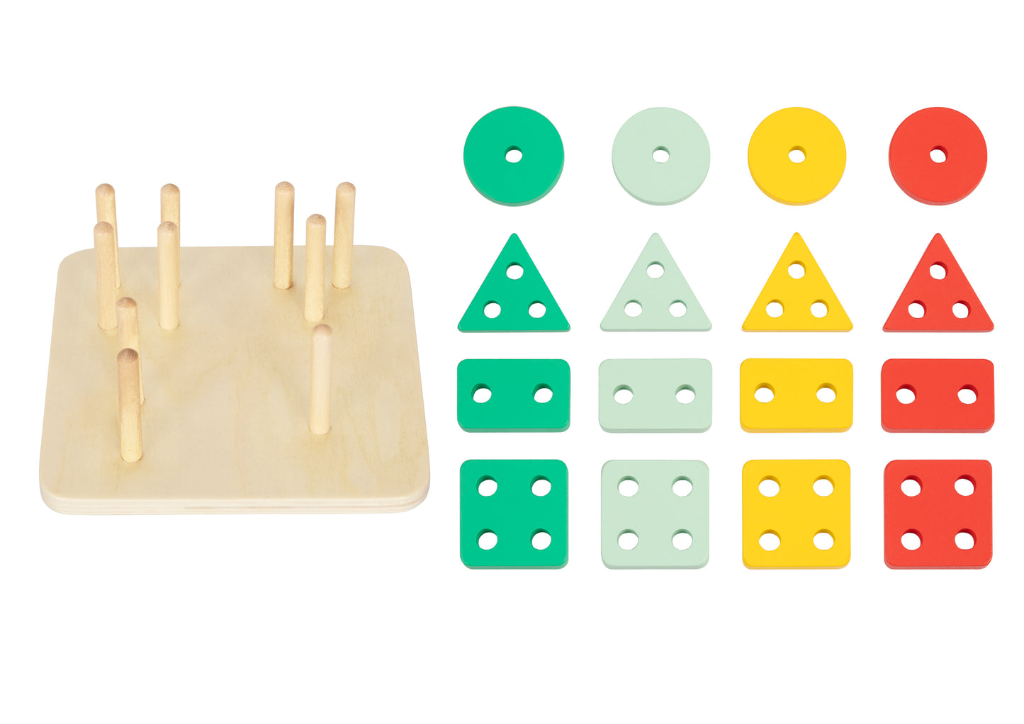 Sortator de forme geometrice din lemn, potrivit pentru copii de 24 luni+, Ajută la învățarea formelor și culorilor