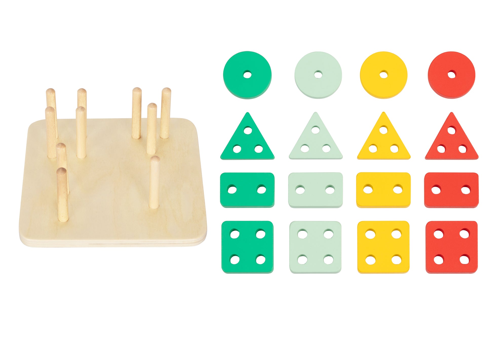 Sortator de forme geometrice din lemn, potrivit pentru copii de 24 luni+, Ajută la învățarea formelor și culorilor