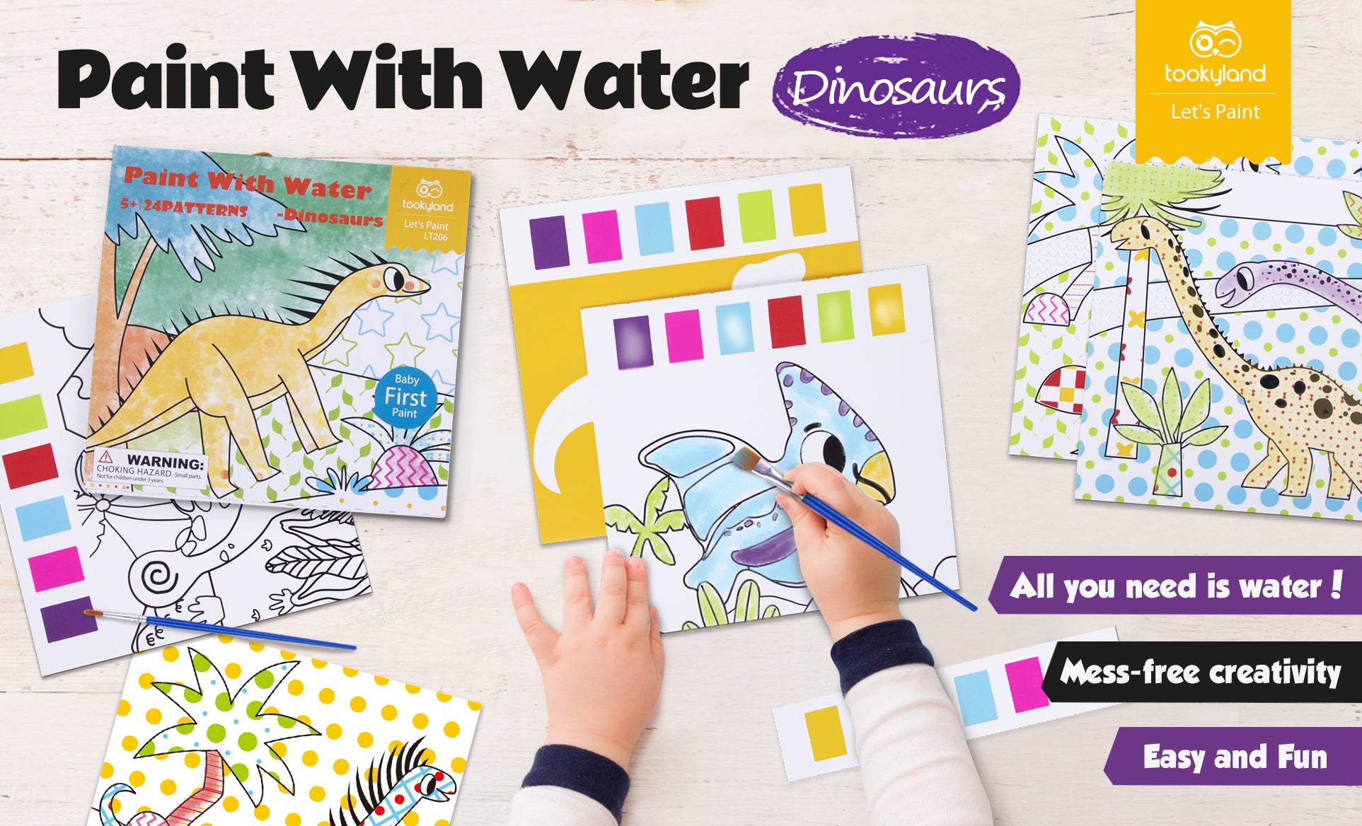 detaliu pagină colorată din carte de colorat cu apă