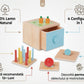 Cutia Permanenței Obiectului – Jucărie Educativă Montessori 4 în 1 din Lemn pentru Copii 12+ Luni