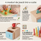 Cutia Permanenței Obiectului – Jucărie Educativă Montessori 4 în 1 din Lemn pentru Copii 12+ Luni