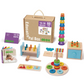 Set educațional Montessori 13–18 luni cu 60 piese din lemn pentru sortare, stivuire, motricitate fină și dezvoltare cognitivă