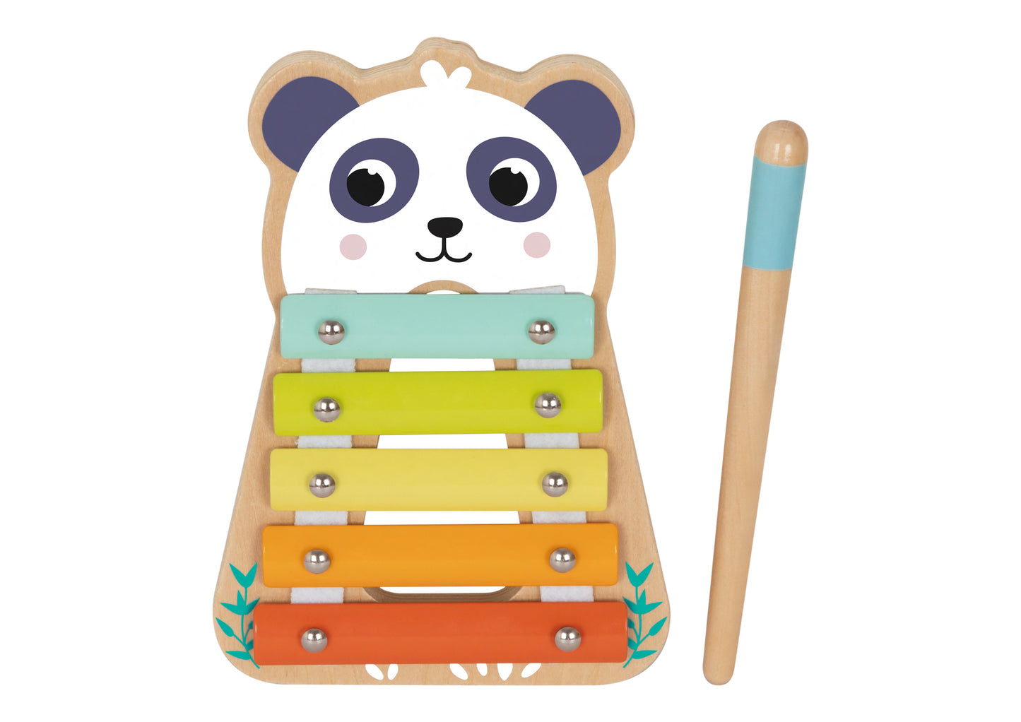 Xilofon din lemn în formă de panda pentru copii – jucărie muzicală educativă