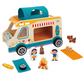 Mașinuță de camping (RV) din lemn – jucărie Montessori naturală, durabilă și sigură, Perfectă pentru copii creativi 