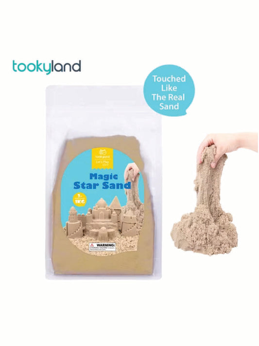 Nisip kinetic 1 kg pentru copii – jucărie senzorială creativă