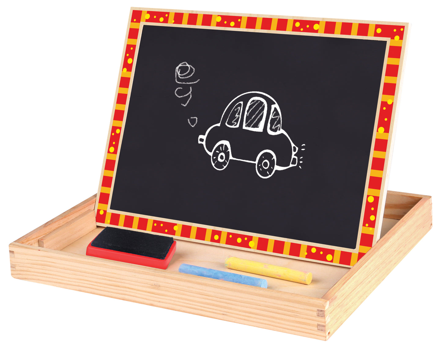 Jucărie puzzle magnetică tip carte cu temă fermă și tablă de desen. 