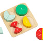 Puzzle educativ din lemn pentru copii – învață fracțiile și împărțirea prin joacă