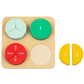 Puzzle educativ din lemn pentru copii – învață fracțiile și împărțirea prin joacă