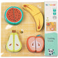 Jucărie din lemn cu fructe colorate – dezvoltă motricitatea și imaginația copiilor