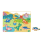 Puzzle încastru din lemn cu dinozauri pentru copii – jucărie educativă