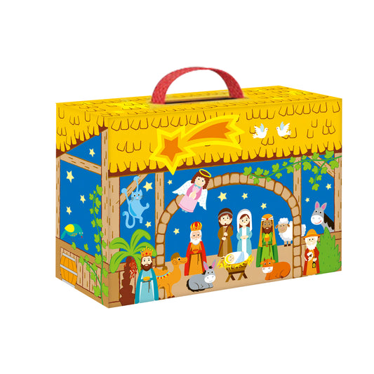 Set din lemn cu scena Nașterii Domnului – figurine pentru copii