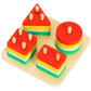 Sortator de forme geometrice din lemn, potrivit pentru copii de 24 luni+, Ajută la învățarea formelor și culorilor