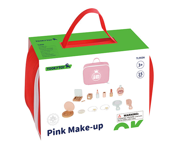 Trusă de machiaj din lemn Tooky Toy, perfectă pentru jocurile de rol ale fetițelor.