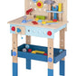 Banc de scule din lemn pentru copii cu 46 piese și unelte educative Montessori