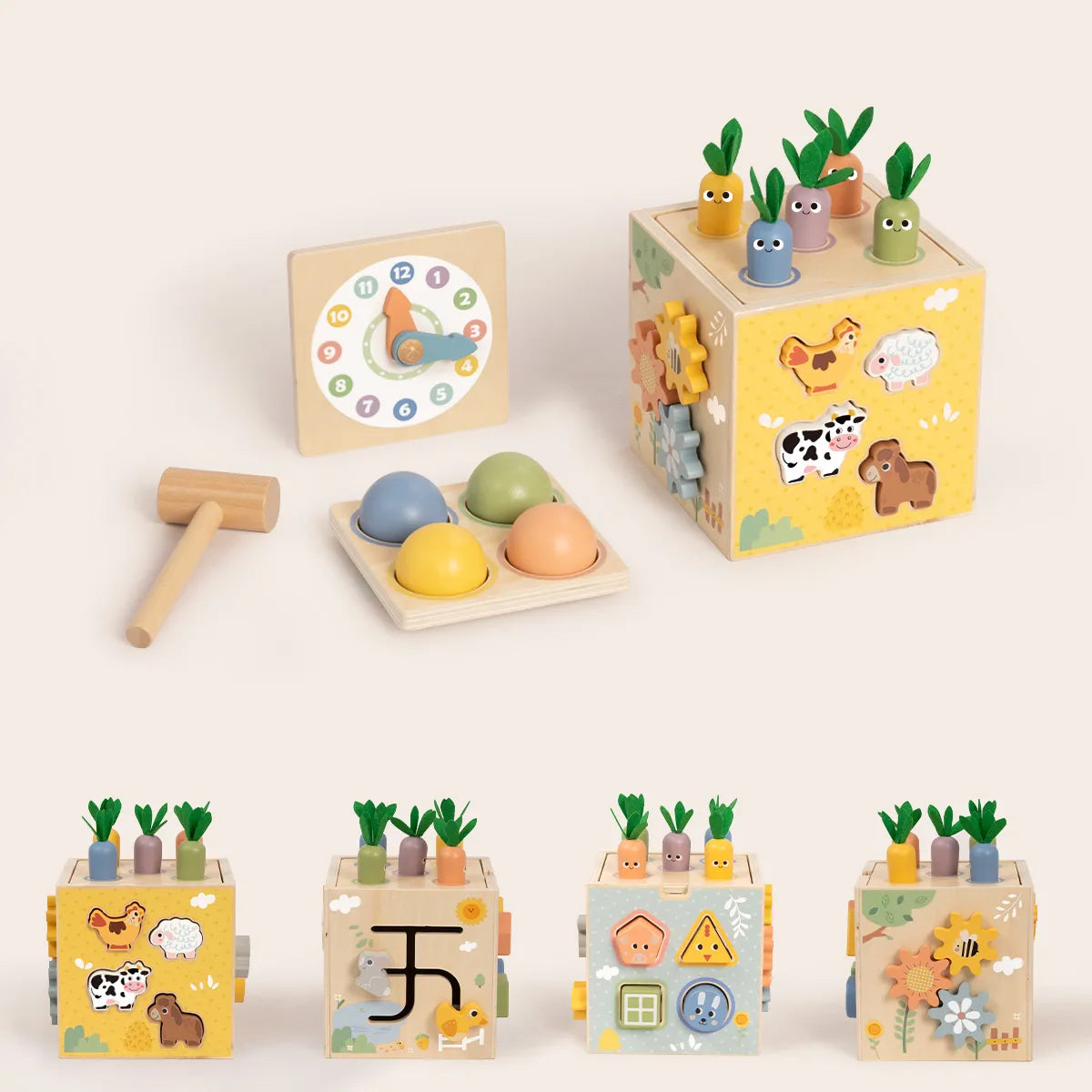 Jucărie Montessori premium din lemn pentru copii mici