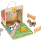Ferma de cai pliabilă din lemn pentru copii – jucărie educativă
