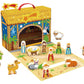 Set din lemn cu scena Nașterii Domnului – figurine pentru copii
