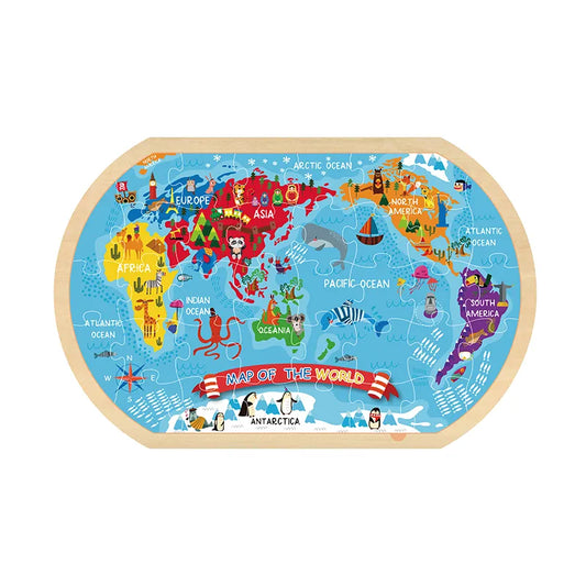 puzzle pentru copii cu harta lumii