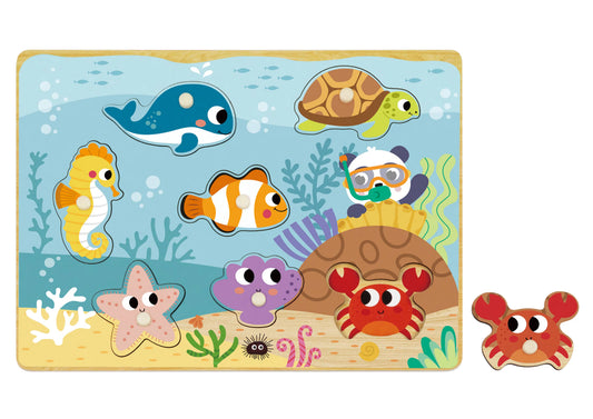 puzzle din lemn cu animale
