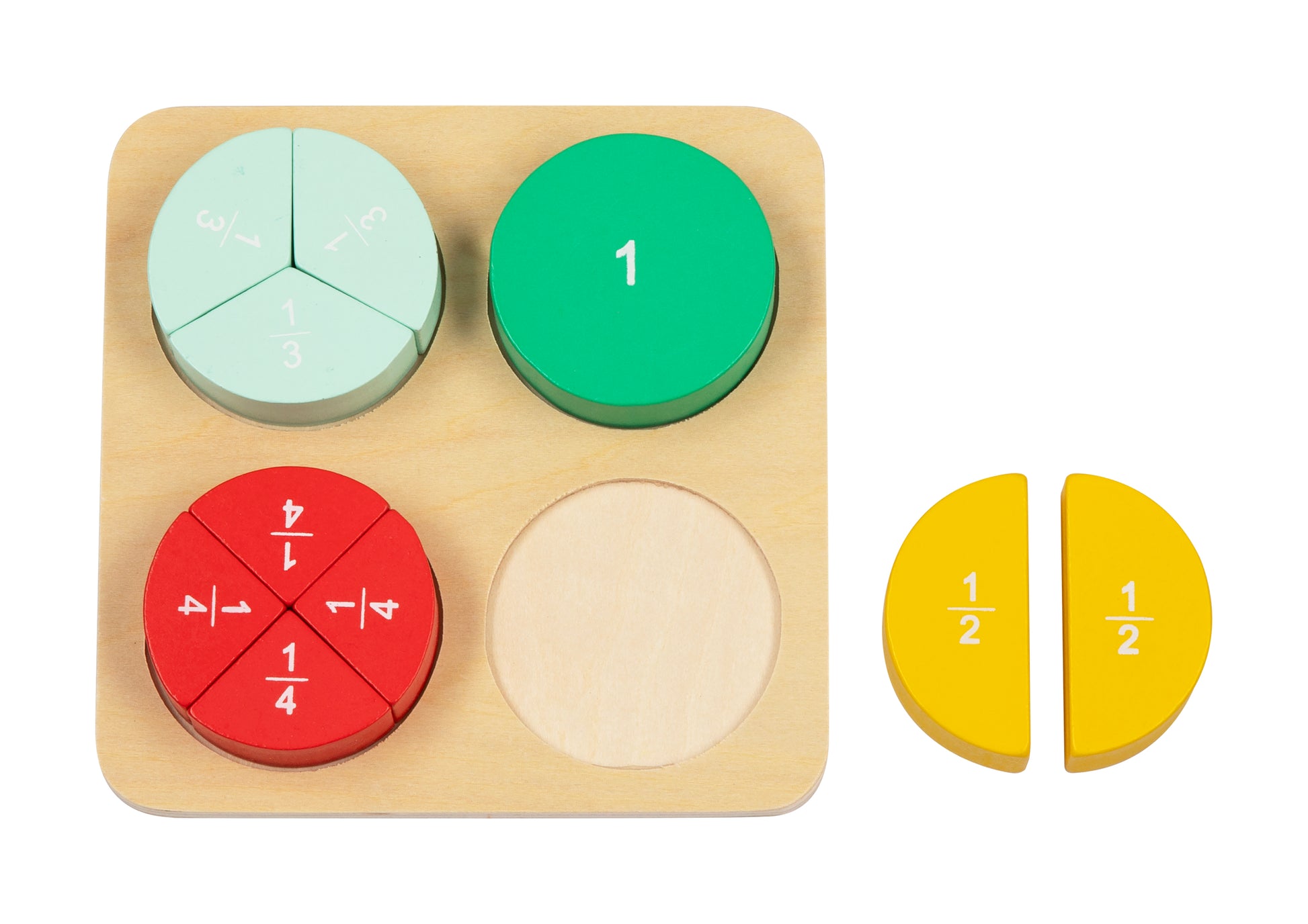 Puzzle educativ din lemn pentru copii – învață fracțiile și împărțirea prin joacă