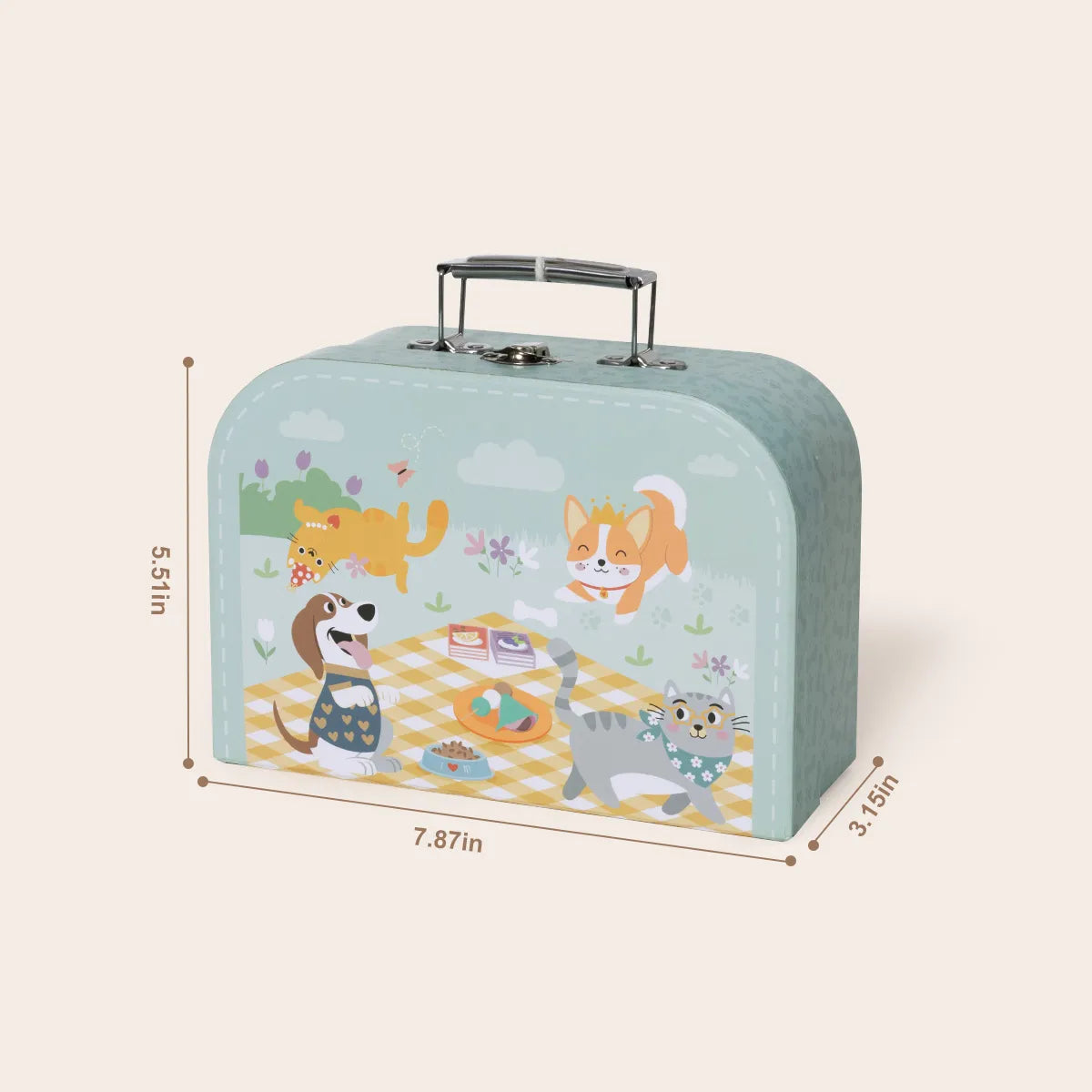 Set picnic educativ din lemn pentru joc de rol