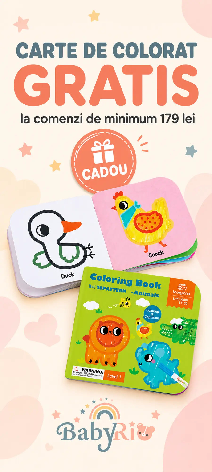 Carte de colorat cadou la comenzi de minimum 179 lei